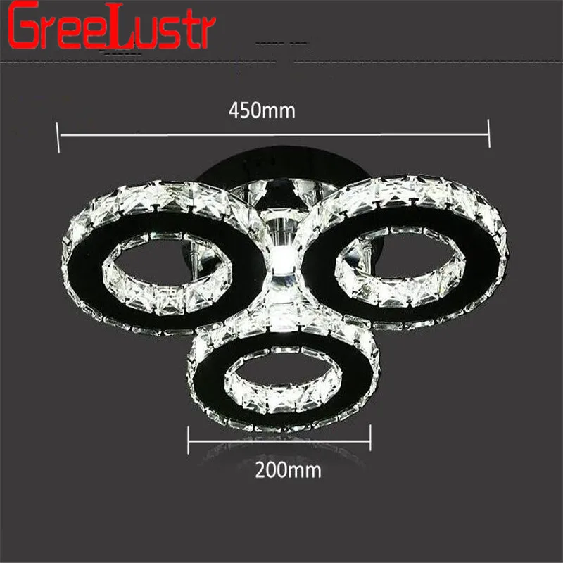 

Mordern Rings Crystal Chandelier Lighting 5 /3 Rings Lustres Ceiling Lamp for living room Led Luminaria Crystal Light Fixtures