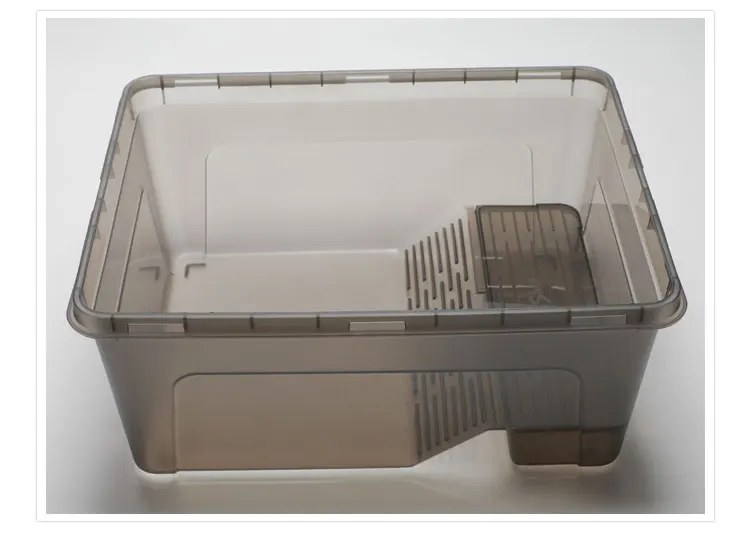 

Turtle Tank with Drying Platform, Breeding Box, Brazilian , Nursery Pot, Terrarium, Transparent Amphibious Villa