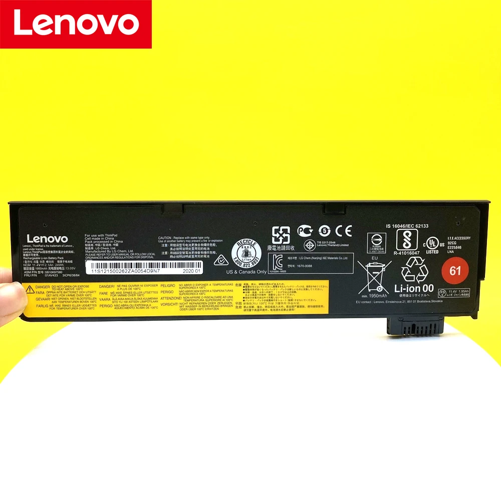 new original 01av427 laptop battery for lenovo thinkpad t470 t480 t570 t580 p51s p52s 01av423 sb10k97580 free global shipping