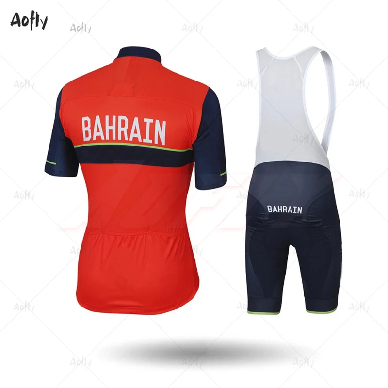 Беговая команда Бахрейна красная велосипедная одежда рубашка для велоспорта