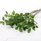 Искусственные ветки дерева для домашнего декора, латексные Зеленые искусственные маленькие листья, искусственные растения, джунгли, аксессуары для вечеринки, фотосъемки, украшение