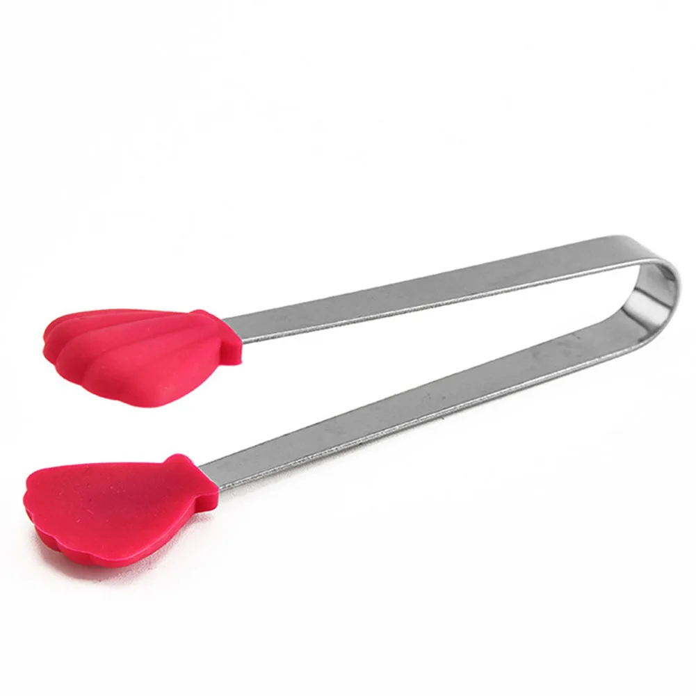 Kitchen Handle Tools Salad Cooking Food Silicone Stainless Steel Pastry Sugar Clip BBQ Tongs | Дом и сад