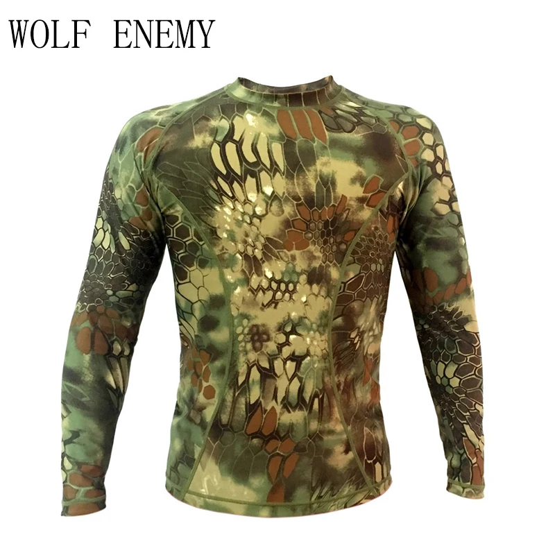 Kryptek плотная компрессионная армейская футболка с длинными рукавами тактическая