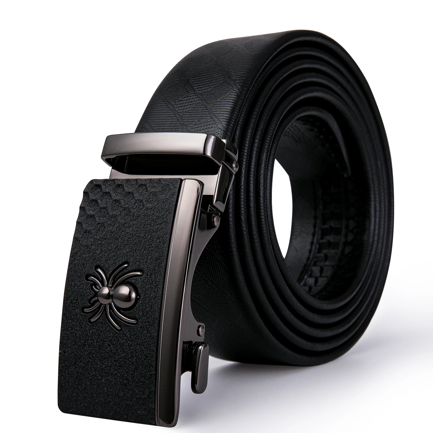 Barry. Wang, 3 упаковки, ремень из натуральной кожи для мужчин, автоматический ремень с храповой пряжкой, однотонный черный ремень на талию, Подарочная коробка для мужчин