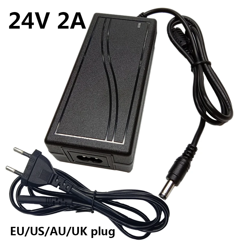 24 V 2A 2000mA Мощность адаптер питания постоянного тока 24В переменного 110V 220V