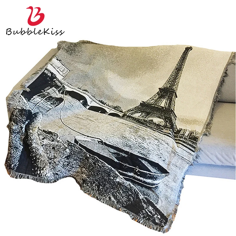 

Bubble Kiss Gray Knitting Blanket Pure Cotton Sofa Towel Blankets For Beds Home Bedroom Throw Blanket Office Shawl Nap Blankets