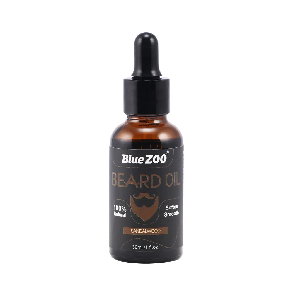 30ml bluezoo Beard Wax Oil Tasteless Sandalwood Orange Eucalyptus 4 Taste Gift for Men Hot Selling | Красота и здоровье
