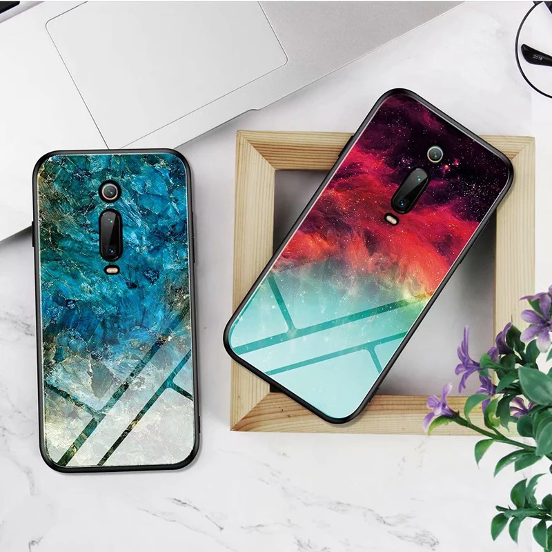 Чехол для Xiaomi Mi 9T Pro 9 SE CC9 CC9E Redmi K20 Note 7 A3 Lite Мягкий бампер с мраморным стеклом чехол |