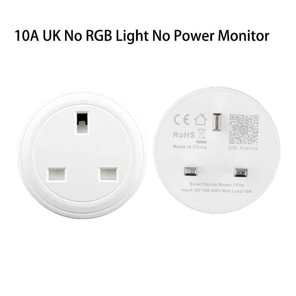 10A UK В WiFi умная розетка, Беспроводная розетка, умная жизнь/приложение Tuya, дистанционное управление, работа с Alexa Google Home, не требуется концентратор - Цвет: 10A UK