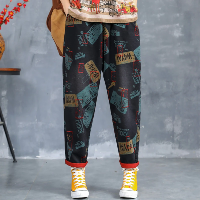 Max LuLu модные корейские женские осенние панк уличные женские эластичные брюки с принтом повседневные женские шаровары большого размера