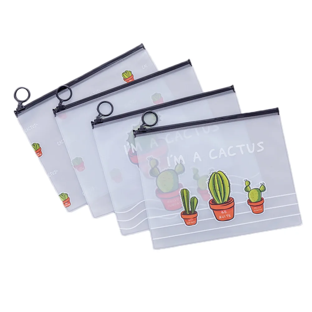 Милый кактус шаблон карандаш матовый чехол для хранения Студенческая сумка