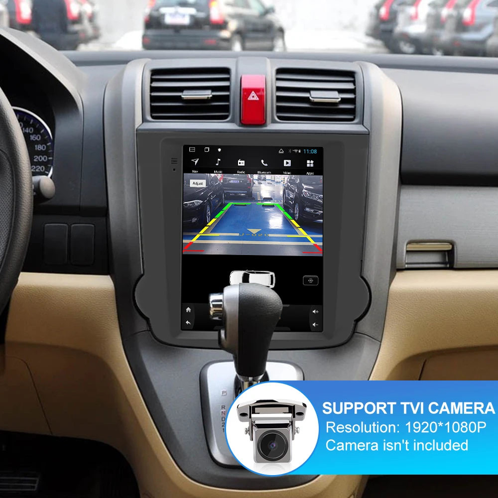 Isudar H53 Вертикальный 1 Din Android авто радио для Honda/CRV/2008-2011 gps Автомобильный мультимедийный ram 4G rom 64G DSP для модели Telsa