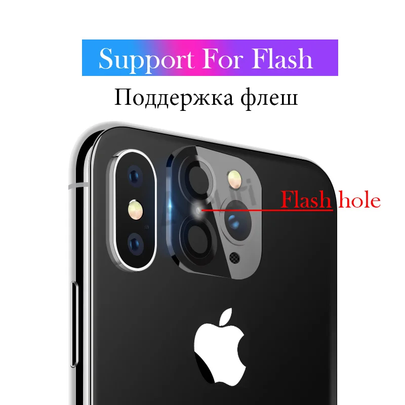 Роскошная наклейка, объектив камеры, сменная секундная стрелка для iPhone X XS MAX, Защитное стекло для iPhone 11 Pro Max, наклейка, поддельная камера