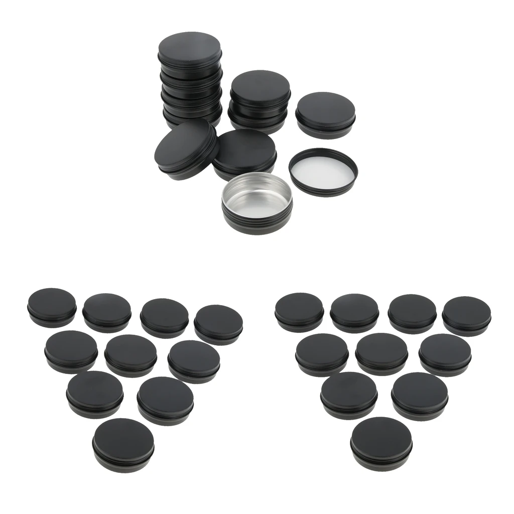 30 шт алюминиевые жестяные коробки с винтовой крышкой банки для бальзама бутылки