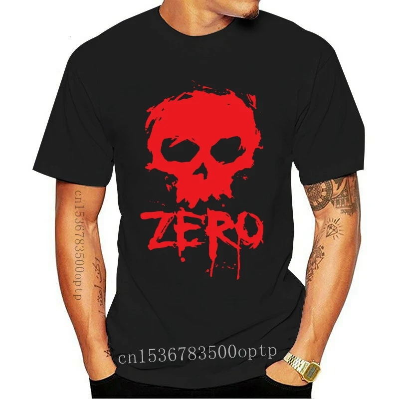 

New ZERO Original Skate Vintage Skull Men's Black T-Shirt Size S To 5XL TEE Shirt Breathable Tops