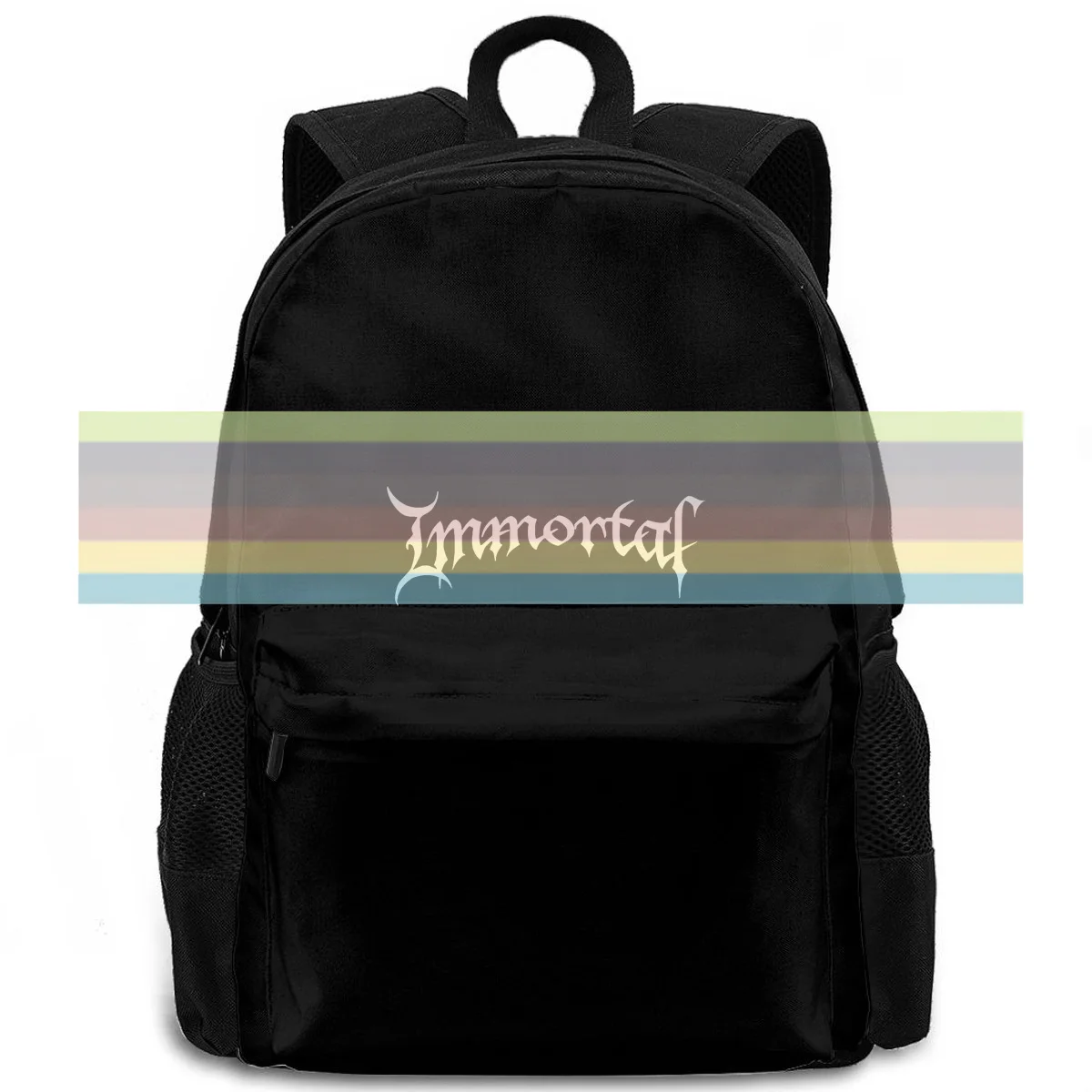 

IMMORTAL New Logo Black X Black Metal Band Darkthrone Mayhem Slim women men backpack laptop travel school adult
