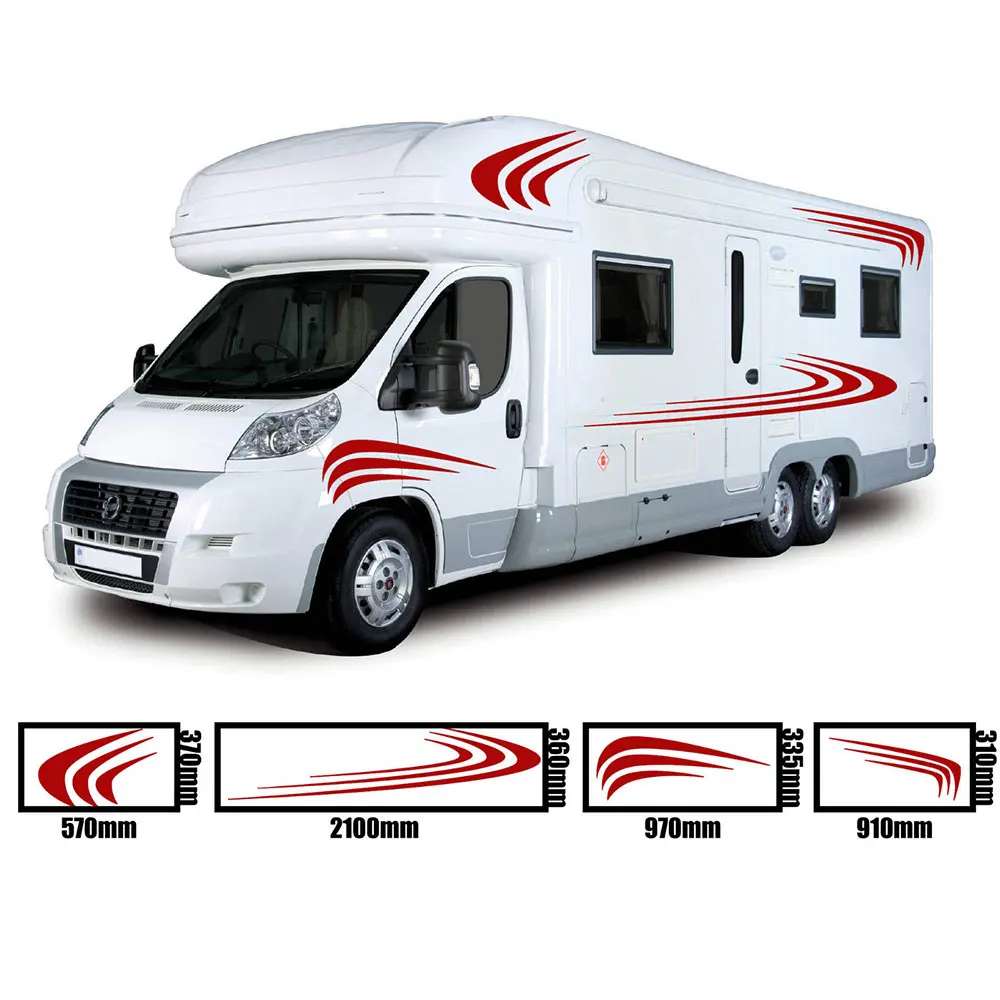 Наклейки в полоску для автомобиля-Camper Van RV наклейки в виде лошадиных коробок каравановые наклейки графика tu-749