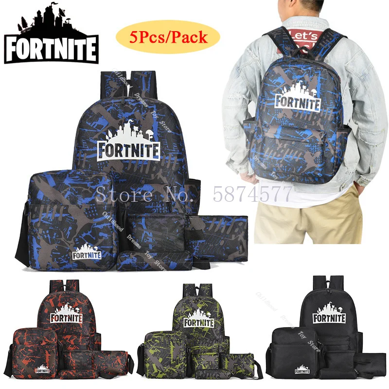 Светящиеся школьные ранцы для мальчиков 5 шт./компл. принадлежности холщовая