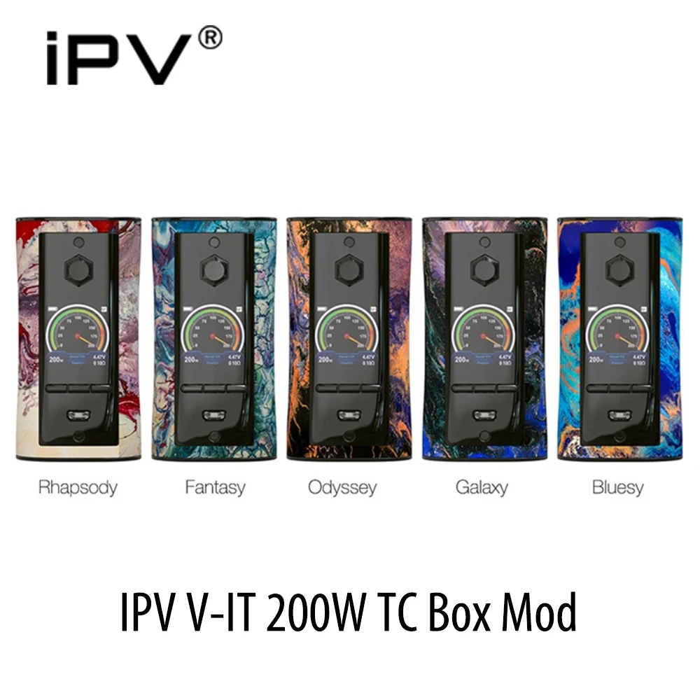 IPV V IT 200 Вт TC коробка мод с чипом YiHi и 1 3 дюймовый TFT экран Питание от двух батарей