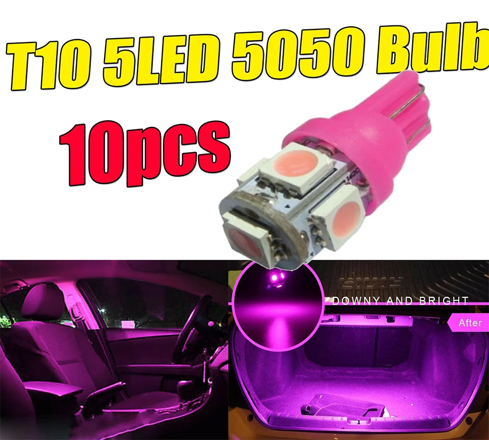 

10 шт. автомобиль декоративные купольная лампа для чтения лампы Eterior сигнала поворота светильник анти столкновение T10 5SMD светодиодный автомо...