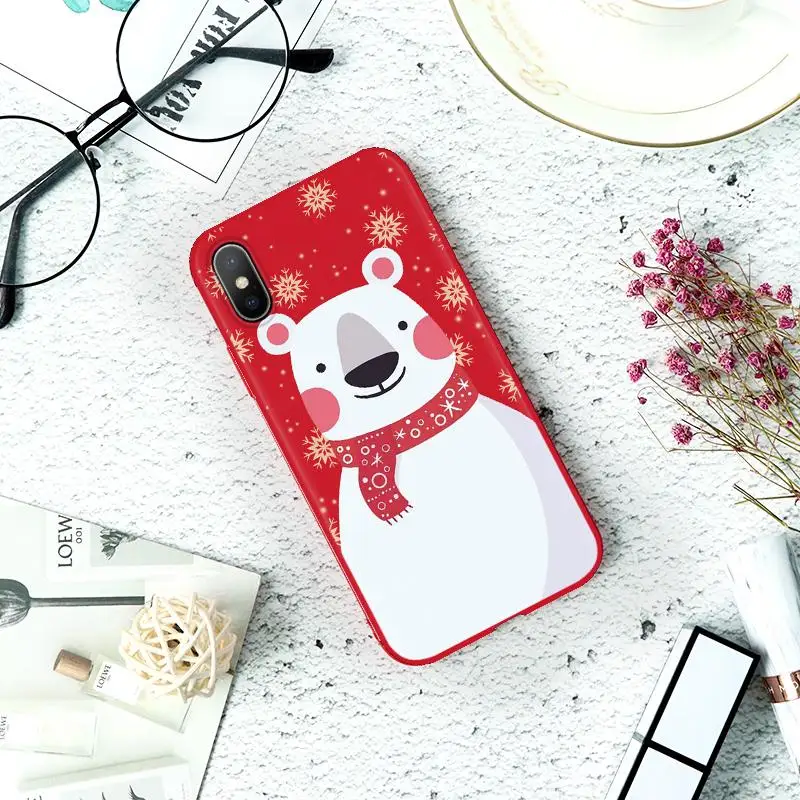 Kho-sdheibix Рождественский мягкий чехол для телефона с изображением лося для iPhone 7, чехол из ТПУ для iPhone 5, 6 S, 8 Plus, XS, X, Xr, XS Max, 11 Pro, MAX, год, матовый чехол - Цвет: Kho-sdheibix