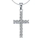 Модное ожерелье с подвеской-крестом и кристаллами для женщин, свадебные украшения, аксессуары, роскошное женское ожерелье с цепочкой до ключицы