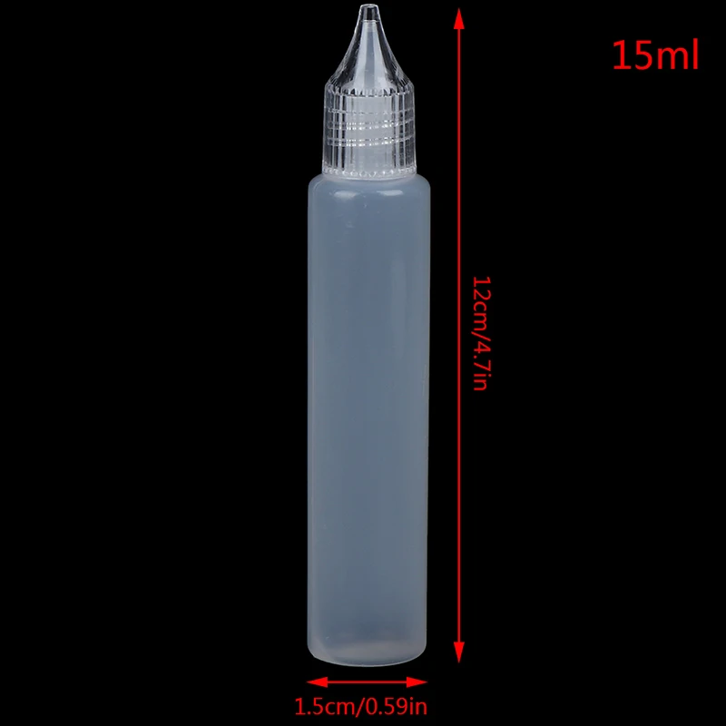15ml 2 шт. 15 мл/30 мл Белый пластиковый Клей игла аппликатора сжимаемая бутылка для бумага для квиллинга DIY Скрапбукинг материалы для бумажного моделирования - Цвет: 15ml
