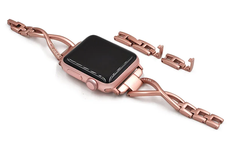 Роскошный ремешок для Apple Watch 38 мм 40 мм 42 мм 44 мм Женский бриллиантовый ремешок для iWatch серии 5 4 3 2 1 браслет из нержавеющей стали
