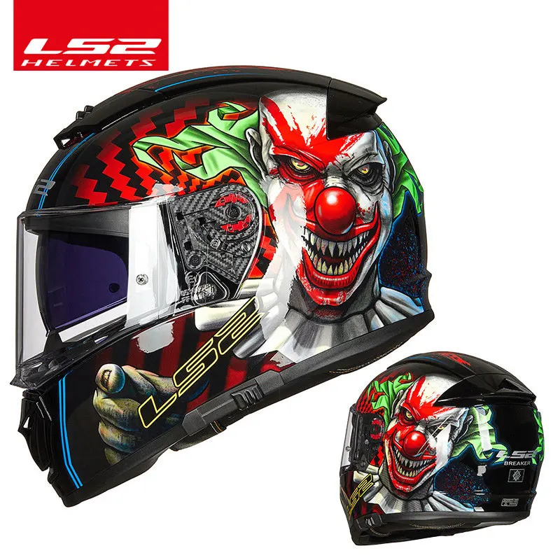 LS2 Breaker Chrome шлем с покрытием Ninja на все лицо ls2 ff390 мотоциклетные шлемы устойчивые к