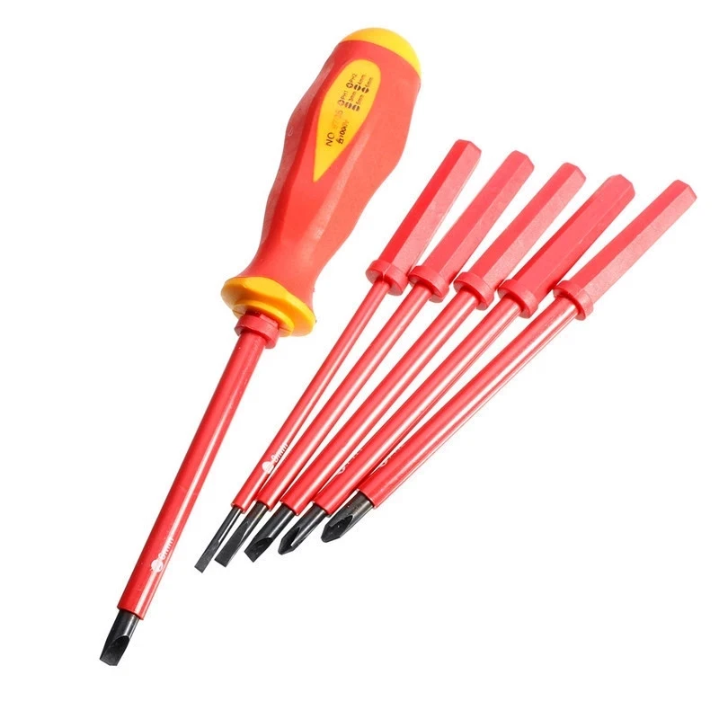 

New 6PCS/set 1000V Electricians Screwdriver Hand Tool Set Insulated High Voltage Multi Screw Head Type