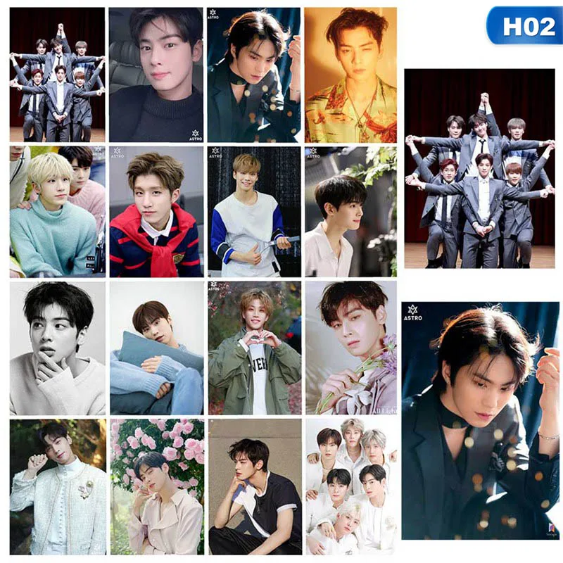 Фотоальбом 16 шт./компл. Корейский KPOP ASTRO Фотокарточка самодельная бумага ЛОМО