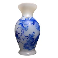 buddhist ancient glass vase flower arrangement clean bottle family collection