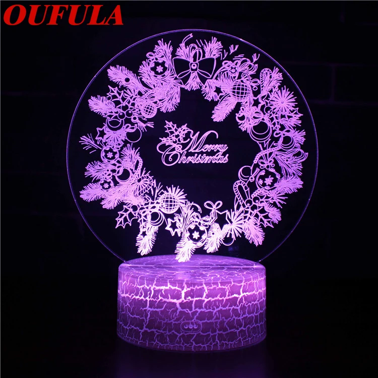 

Ночные светодиодные лампы, новинка, 3D лампа, милая игрушка, подарок, 7 цветов, абстрактная графика художника, мультяшная атмосфера, лампа для ...