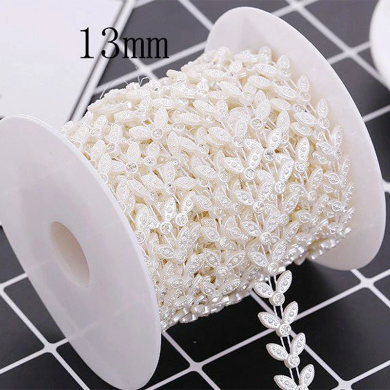 Кружевная ткань 1 ярд/лот полиэстер кружевная отделка ABS имитация жемчуга бусины