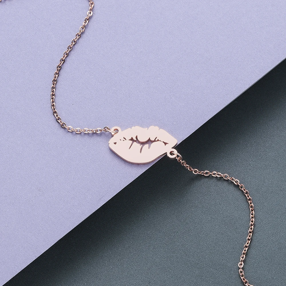 Kinitial 2019 ожерелье с кулоном в виде сексуальных губ ювелирная цепочка из