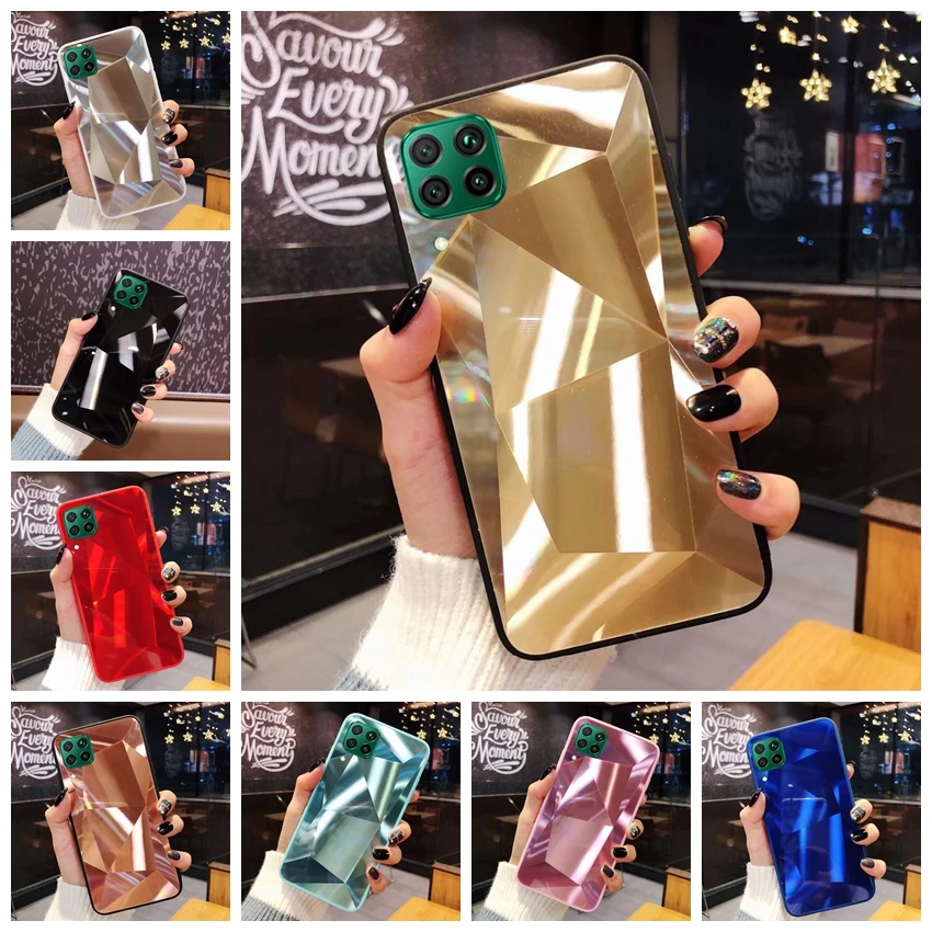 Чехол из ТПУ с 3D лазерными блестками и бриллиантами для Huawei P Smart Z Plus P40 Lite P30 P20 Pro Mate