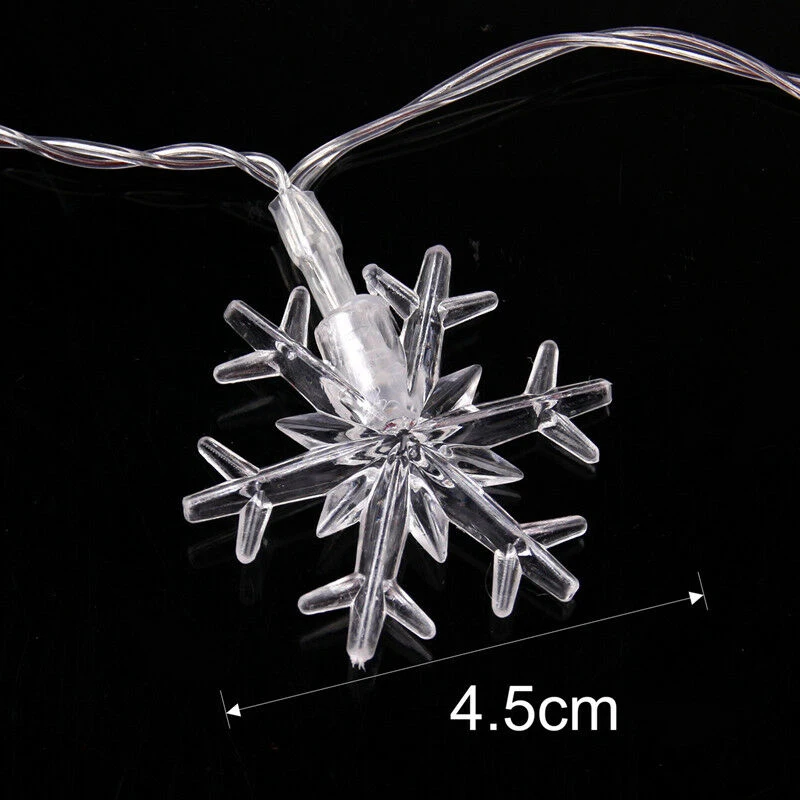 СВЕТОДИОДНАЯ Гирлянда в виде снежинок 2 упаковки 1 5/2/3/5/6/10 м | Лампы и освещение