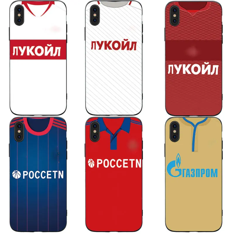 RKQ ЦСКА Спартак Москву Зенит Джерси стиль Мягкий чехол для телефона iPhone 5 5S SE 6 6S 7 8