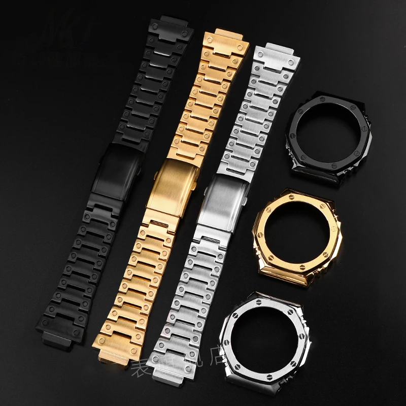 

Ремешок для часов из рафинированной стали для Casio ga2100/2110ap, модифицированные аксессуары из фермерского дуба, черный рыцарь, ремешок для часов...