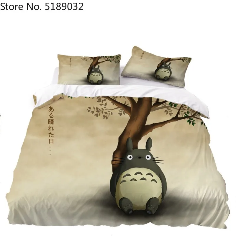 Милый набор постельного белья Тоторо Аниме Мой сосед пододеяльник двойной