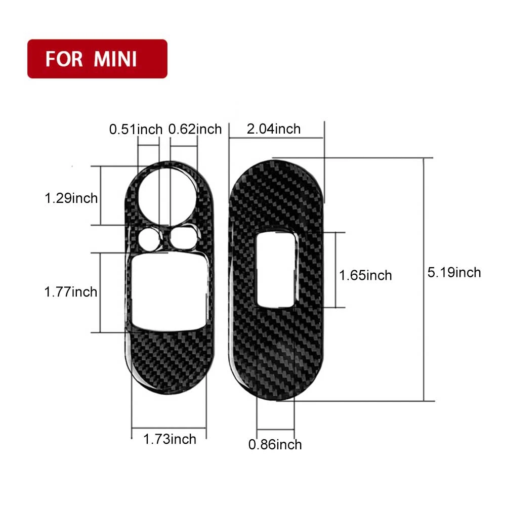 

Carbon Fiber Stickers Car Window Control Switch Panel Decor Frame Cover for Mini Cooper F56 Car Styling Sticker