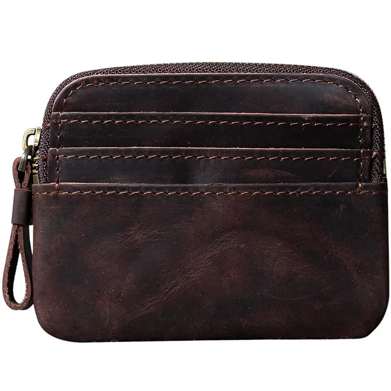 НАТУРАЛЬНАЯ КОЖА Oxhide зажим Винтажный Мужской держатель для карт