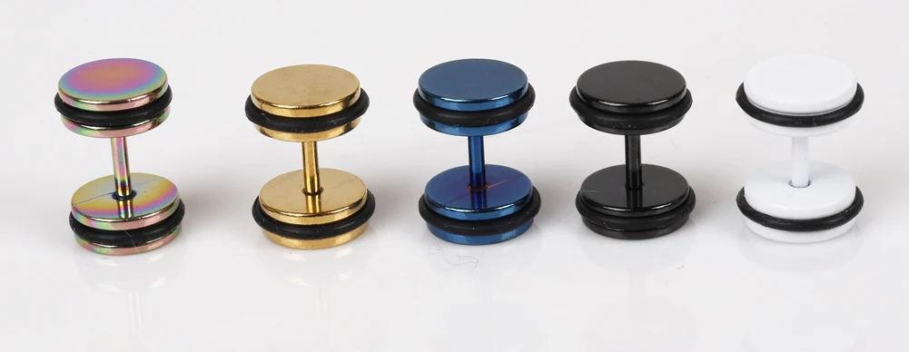 Серьги гвоздики из титановой стали в стиле панк с штангой 6 цветов 2020 1 шт.