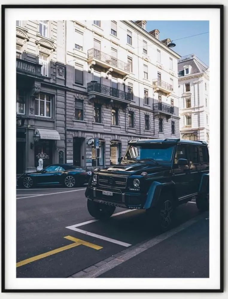 

Customizable European Wall Painting Retro Handsome Car Modern Home Decoration Frameless Waterproof Ink Printing Canvas Poster