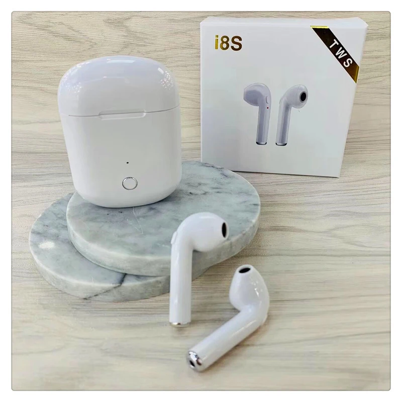 I8S TWS беспроводные Bluetooth наушники, портативные мини наушники с зарядным устройством, уличные спортивные гарнитуры, обновление i7s