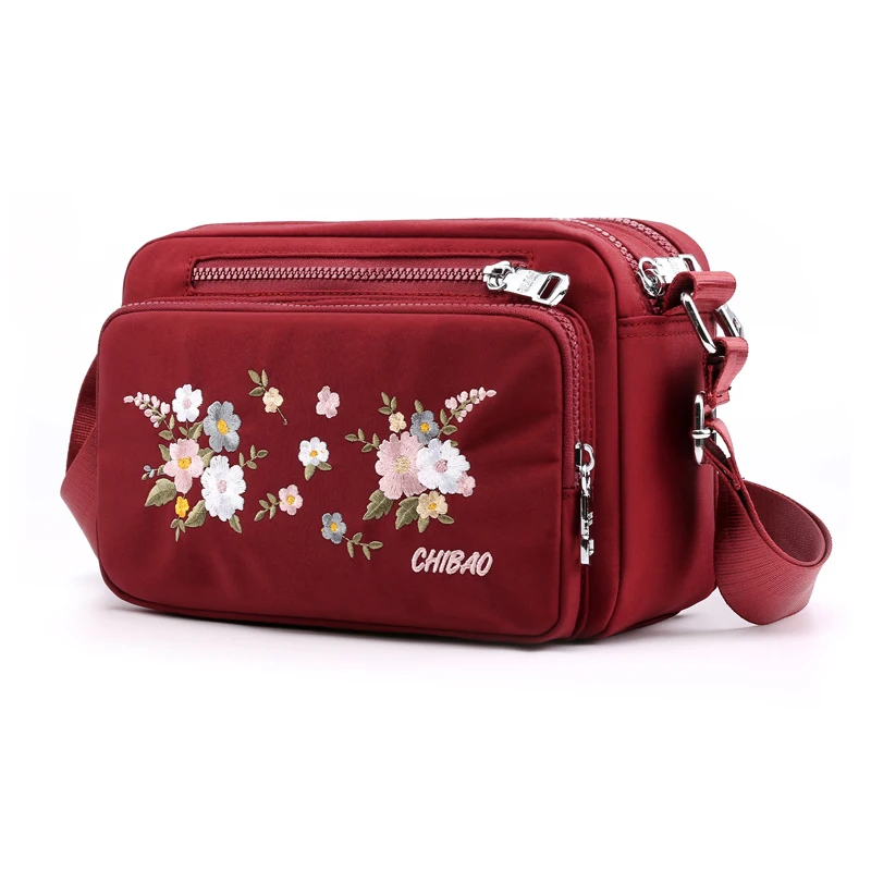 Bags for Women Nylon Crossbody Waterproof Female Messenger Bag Embroidery Shoulder Bag Small Fashion Women Messenger Bags