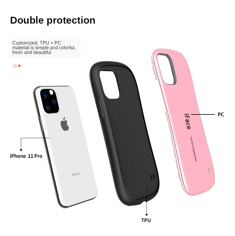 Противоударный цветной чехол iFace для iphone 11 pro жесткий с защитой от падения iPhone X XR XS