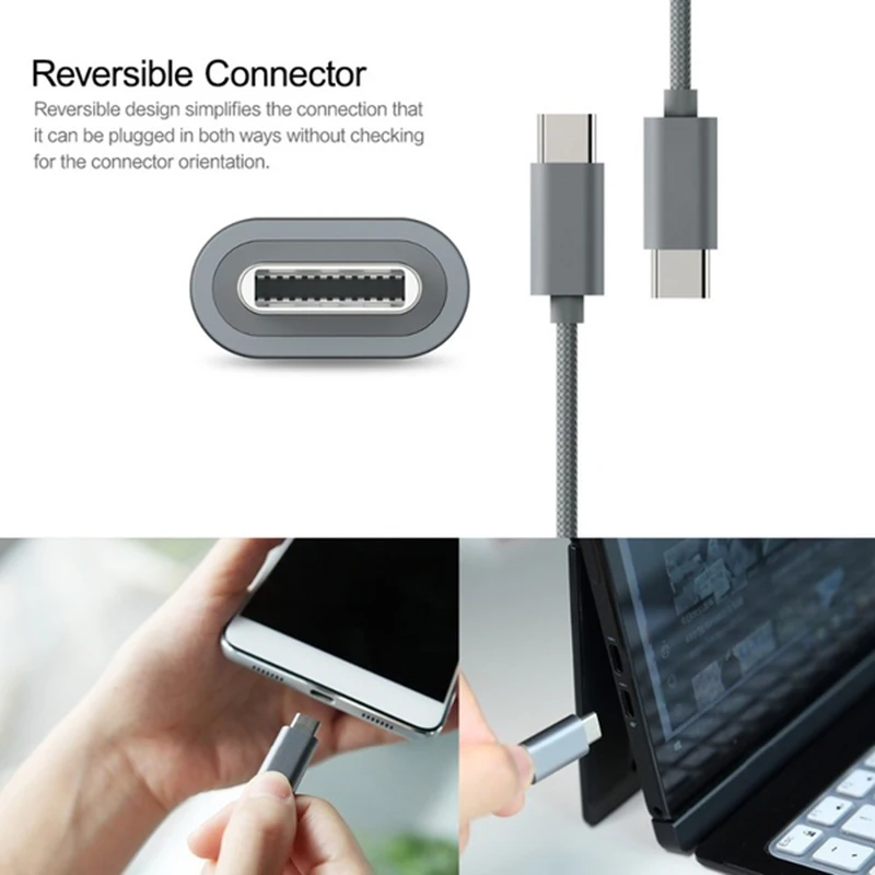 Сверхдлинный прочный нейлоновый кабель Micro USB Type C (USB C) для синхронизации данных и