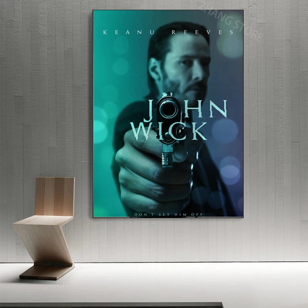 Джон фитиль кино персонаж плакат Холст Картина принты картины подходит для