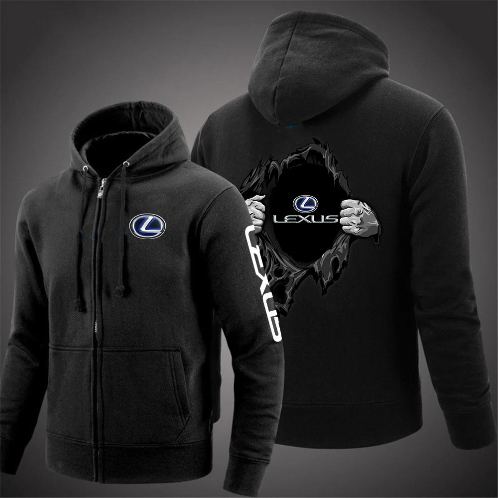 

2021, Lexus, осенние толстовки на заказ, удобная толстовка с принтом, флисовая Мужская удобная толстовка на молнии с длинным рукавом, куртка